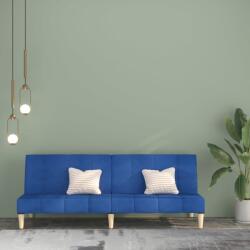vidaXL Canapea extensibilă cu 2 locuri, albastru, textil (337552) Canapea