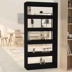 vidaXL Bibliotecă/Separator cameră, negru, 80x30x166 cm, PAL (811719) Biblioteca