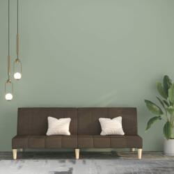 vidaXL Canapea extensibilă cu 2 locuri, maro închis, textil (337551) Canapea