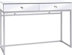 vidaXL Masă consolă tip oglindă, oțel și sticlă, 107 x 33 x 77 cm (246659)