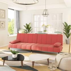 vidaXL Canapea extensibilă cu 2 locuri, roz, catifea (337575) Canapea