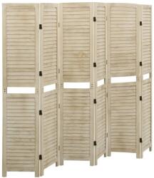vidaXL Параван за стая, 6 панела, 210x165 cм, пауловния масив (338581)