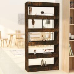 vidaXL Bibliotecă/Separator cameră, stejar fumuriu, 80x30x166 cm, PAL (813623) Biblioteca
