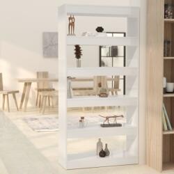 vidaXL Bibliotecă/Separator cameră, alb lucios, 80x30x166 cm, PAL (811724) Biblioteca