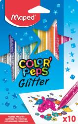 Maped - Filctoll készlet, 2, 8 mm, csillámos, "Color'Peps Glitter", 10 különböző szín (IMA847110)