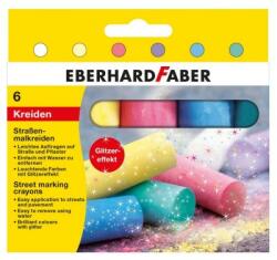 EBERHARD Creta 6 culori glitter desen asfalt EBERHARD FABER (EF526504)