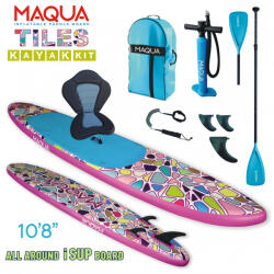 Maqua Set placa Paddleboard SUP, surf gonflabila Tiles Kayak Kit, 330 cm x 80 cm x 15 cm MAQUA (MC-SUP00008)