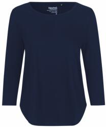 Neutral Tricou cu mânecă 3/4 pentru femei din bumbac organic Fairtrade - Albastru marin | XL (NE-O81006-1000279240)