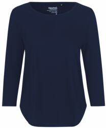 Neutral Tricou cu mânecă 3/4 pentru femei din bumbac organic Fairtrade - Albastru marin | 2XL (NE-O81006-1000279241)