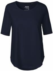 Neutral Tricou cu mânecă 3/4 pentru femei din bumbac organic Fairtrade - Albastru marin | 2XL (NE-O81004-1000212275)