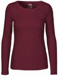 Neutral Tricou cu mânecă lungă pentru femei din bumbac organic Fairtrade - Bordeaux | 2XL (NE-O81050-1000133603)