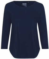 Neutral Tricou cu mânecă 3/4 pentru femei din bumbac organic Fairtrade - Albastru marin | L (NE-O81006-1000279239)