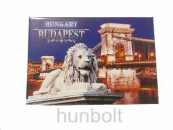 Budapest hűtőmágnes oroszlános Lánchíd 8x 5, 5cm - vinyl