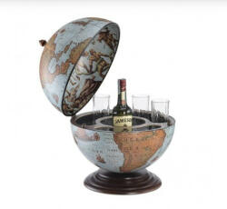  Glob de birou cu bar NETTUNO BLUE OCEAN Suport sticla vin