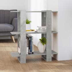 vidaXL Bibliotecă/Separator cameră, gri beton, 80x30x87 cm (811587) Biblioteca