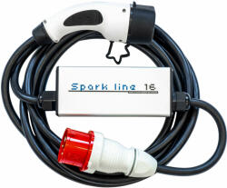 inChaNet SPARK LINE 16 elektromos autó állítható otthoni töltő - (3x16A) 11kW - 5m Type2 kábellel