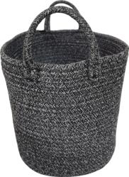TEMPO KONDELA TEMPO-KONDELA TIAGON, coş tricotat, negru, 30x26 cm