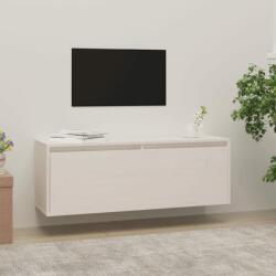 vidaXL Dulap de perete, alb, 100x30x35 cm, lemn masiv de pin (813467) Raft
