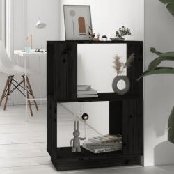vidaXL Bibliotecă/Separator cameră negru 51x25x70 cm lemn masiv de pin (814033) Biblioteca