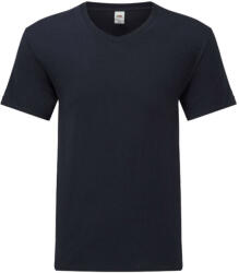 Fruit of the Loom Férfi rövid ujjú póló Fruit of the Loom Iconic 150 V Neck T -XL, Mély sötétkék (navy)
