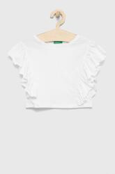 Benetton bluza copii culoarea alb, neted PPYY-BDG00S_00X