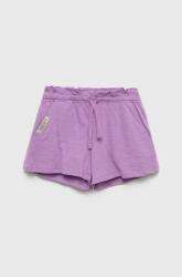 United Colors of Benetton pantaloni scurți din bumbac pentru copii culoarea violet, neted PPYY-SZG02Z_45X