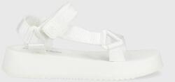 Calvin Klein Jeans sandale femei, culoarea alb, cu platforma PPYY-OBD1AP_00X