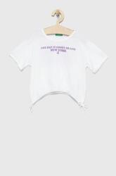 Benetton tricou de bumbac pentru copii culoarea alb PPYY-TSG07P_00X