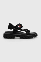 Tommy Jeans sandale femei, culoarea negru, cu platforma PPYY-OBD3JN_99X