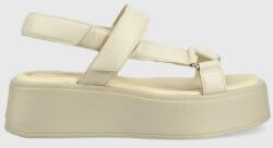 Vagabond Shoemakers sandale de piele Courtney femei, culoarea bej, cu platforma PPYY-OBD0K1_01X