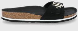 Tommy Hilfiger papuci din piele femei, culoarea negru PPYY-KLD0ID_99X