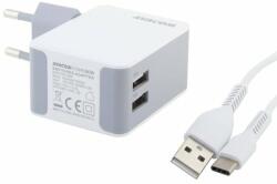 AVACOM Smartphone charger AVACOM HomeNOW, USB Charger, 2x USB - 3, 4A, White, USB-C Kabel