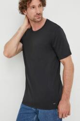 Michael Kors MICHAEL Michael Kors pamut póló fekete, sima - fekete S