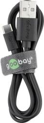 Goobay Cablu USB 2.0 - USB Type C 2m tata-tata incarcare date negru GOOBAY (59122) - sogest