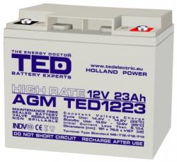 TED Electric Acumulator 12V 23A AGM VRLA High Rate 181x76x167mm M5 TED Battery Expert Holland TED1223HRM5 (AGM TED1223HRM5)