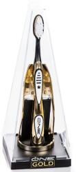 One Gold Periuta de dinti One Gold placata cu aur 24K, 3 rezerve albe, Limited Edition