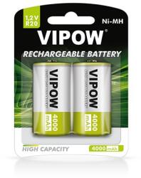 VIPOW Set acumulatori R20 1.2V 4000mAh Ni-Mh 2buc Vipow (BAT2005) Baterie reincarcabila