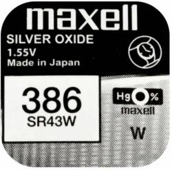 Maxell Baterie ceas Maxell SR43W V386 AG12 1.55V oxid de argint 1buc (386-MAXELL) - sogest