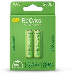 GP Batteries Set acumulatori R6 AA NiMh 2700mAh 2buc GP ReCkyo (GP270AAHC-RCK-PGB2-NEW) - sogest Baterie reincarcabila