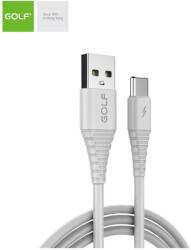 GOLF Cablu USB la USB Type C Golf Flying Fish Fast Cable 3A alb 1m GC-64t (GC-64t-WHITE) - sogest