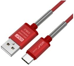 GOLF Cablu Golf Thunder USB Type C 40T Rosu 2100mA 1m date si incarcare (IPCABTHUCROS) - sogest