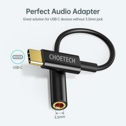 Choetech Cablu adaptor USB Type C - Jack 3.5 mm mama casti Choetech AUX003 (AUX003) - sogest