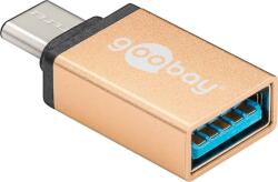 Goobay Adaptor USB Type C tata - USB 3.0 A mama auriu Goobay (56622) - sogest