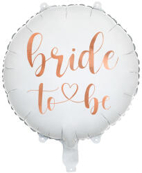 PartyDeco Balon din folie Bride to be - alb - roz 45 cm