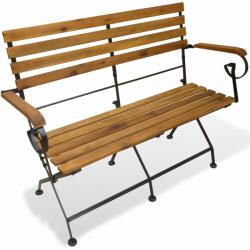 vidaXL Bancă de grădină pliabilă, 112 cm, lemn masiv de acacia (43736)