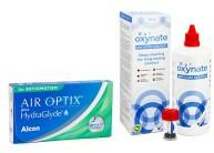 Alcon Air Optix Plus Hydraglyde for Astigmatism (6 lentile) + Oxynate Peroxide 380 ml cu suport - Lunar
