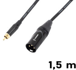 PD CONNEX Thunder Germany CX52-1, 5m jelkábel (RCA - XLR papa) - mkaudio