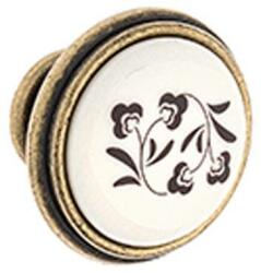 Demos Bútorfogantyú Margarita óarany/porcelán/motívum Tulip (dem-288813)