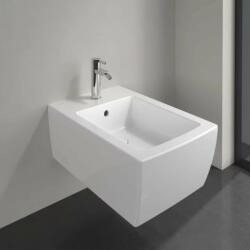 Villeroy & Boch Memento 2.0 Fali bidé túlfolyóval, CeramicPlus felület 37, 5x56 cm, Stone White 443300RW (443300RW)