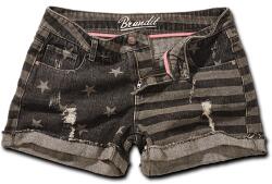 Brandit Denim Hotpants Stars&Stripes anthracit